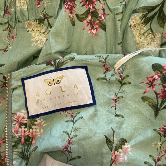 Agua By Agua Bendita Green Floral Maxi Dress - Picture 11 of 11